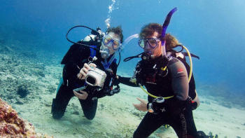 Gili Meno Wall's colourful reef.