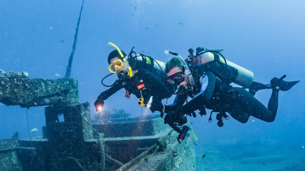 Gili Meno Wall's colourful reef.