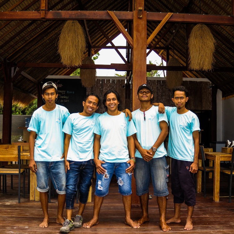 Anggi, Rusli, Adi, Aryan and Rusli